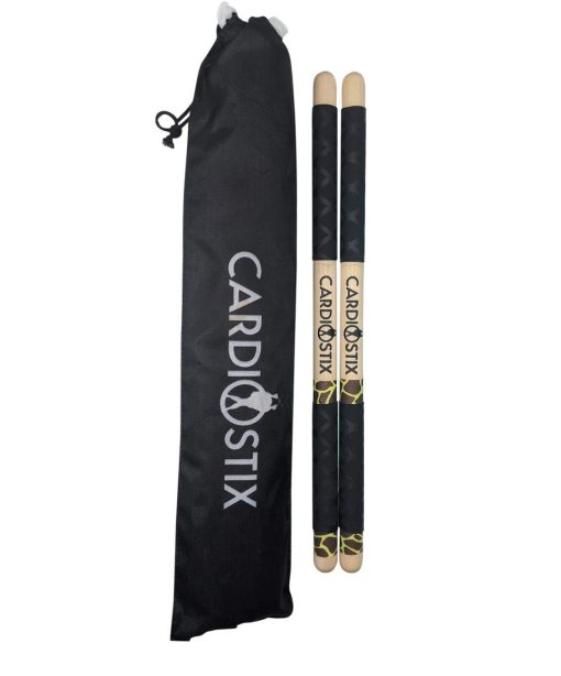 Par de Baquetas de CardioStix de 8.5oz con Doble Agarre de Peso Maximo de la Mejor Calidad (1 PAR) de Madera de Nogal Americano Premium | Percusion, Fitness, Clase Aerobica, Ejercicios (Jirafa)