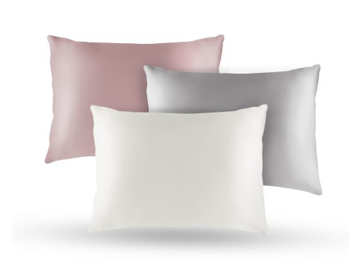 Funda de Almohada de Seda de Morera Ionizada con Cobre (1 Funda, King, Gris Claro) - Piel y Cabello mas Suaves y Claros - Antienvejecimiento, Antiacne - 22 Momme de Fibras de Alta Calidad - Imagen 4