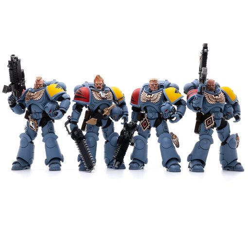 Figura de Accion JoyToy Warhammer 40K 1/18 Space Wolves Battle Hunter Pack (Conjunto de 4 Figuras)