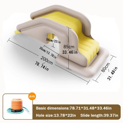 Resbaladilla Inflable para Piscina, Juego Acuatico de Verano, Escalera Trampolin Universal para Piscina en Casa - Imagen 2