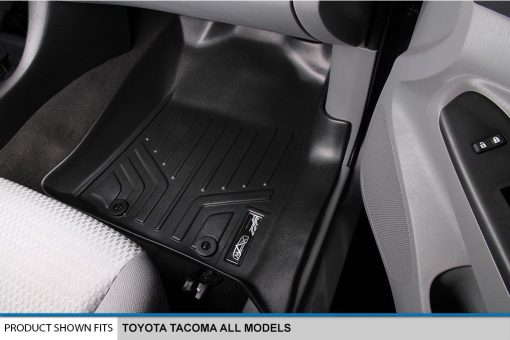 Juego de Tapetes para Piso SMARTLINER a la Medida de 2 Filas en Negro para Toyota Tacoma Double Cab 2005-2011 (Sin Manuales) - Imagen 3