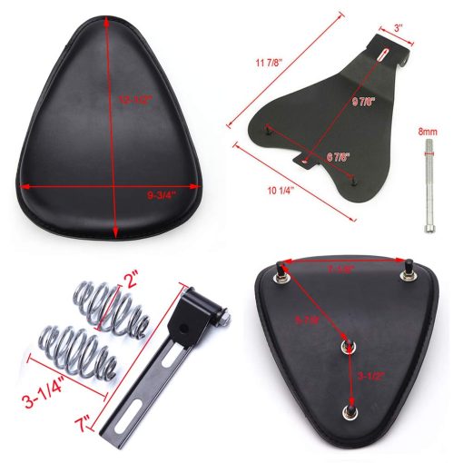 Kit de Soporte de Montaje de Placa Base Custom Negro para Asiento Solo de Motocicleta con Resorte para Sportster XL1200 883 48 Dyna Softail Fatboy Custom - Imagen 6