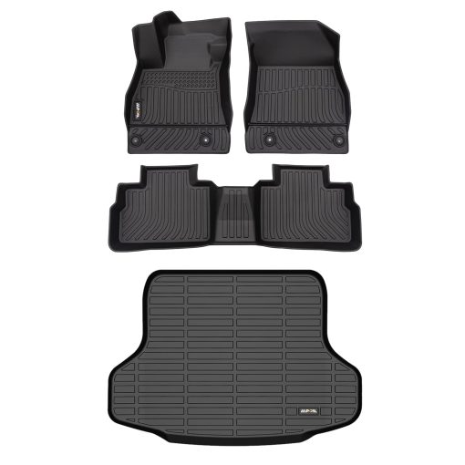 Juego de tapetes y protector de carga AIPOIL? para Nissan Sentra 2020-2024 Proteccion total contra todo clima TPE Antideslizante Accesorios de automoviles personalizado - Negro