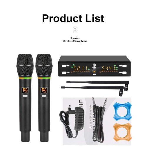 Sistema de Microfonos Inalambricos G-MARK X320FM, Microfono Dinamico Inalambrico de Metal Dual UHF Profesional para Cantar, Karaoke, Iglesia, DJ, Boda, Reunion, Discurso en Escenario, Fiesta, 200FT - Imagen 9