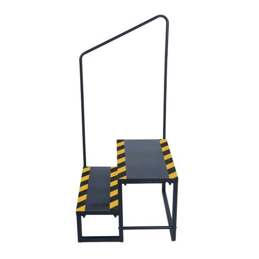 Escaleras de 2 Peldanos para RV Actualizadas Escaleras para Casas Moviles con Dos Pasamanos Escalera de Acero para Exteriores Soporte de Escalera Economica para RVs y Caravanas de Viaje Motorhome, Caravana - Imagen 7