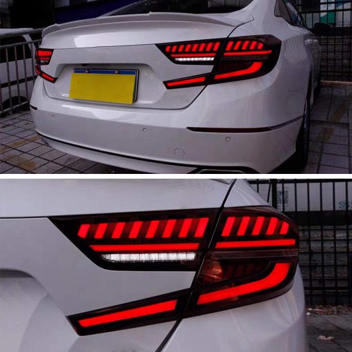 Luces Traseras LED VLAND compatibles con Honda Accord 10th Gen 2018-2022 con Lamparas Traseras de Animacion Dinamica de Escaneo y DRL de Respiracion, con Secuencial, Rojo, Par 4Pcs - Imagen 9