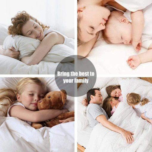 Juego de sabanas California King Bunny's Home Blanco de 800 hilos de algodon egipcio 4 piezas Juego de cama 1 sabana ajustable, 1 sabana plana y 2 fundas de almohada 18 pulgadas de bolsillo profundo de lujo Cal King Bedding - Imagen 7
