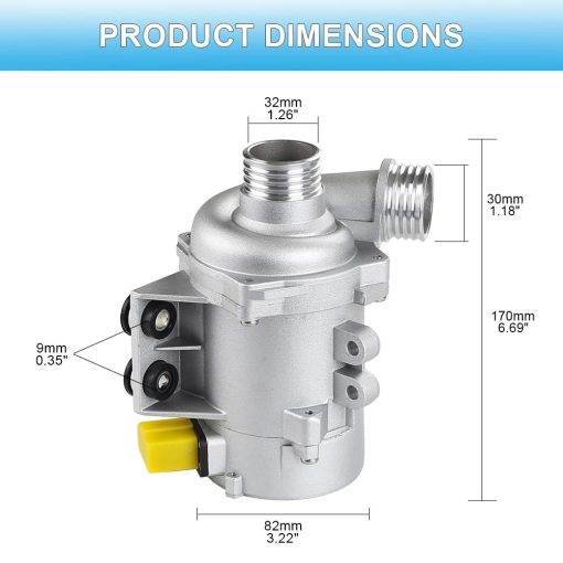 JDMON Compatible con Bomba de Agua del Motor Electrico BMW Z4 X3 X5 325i 325xi 328i 328xi 525i 525xi 528i 528xi Reemplazar 11517586925, 702851208, 11517563183, 11510392553 - Imagen 5