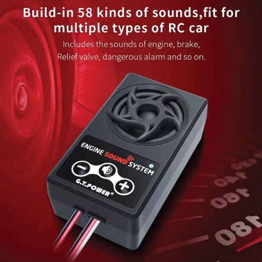 Sistema de Sonido Simulado del Motor Triplot GTPower para Autos RC 58 Sonidos Todo en Uno Apto para Autos RC 1/10, Crawler, de Carreras, Camiones Todo Terreno - Imagen 2