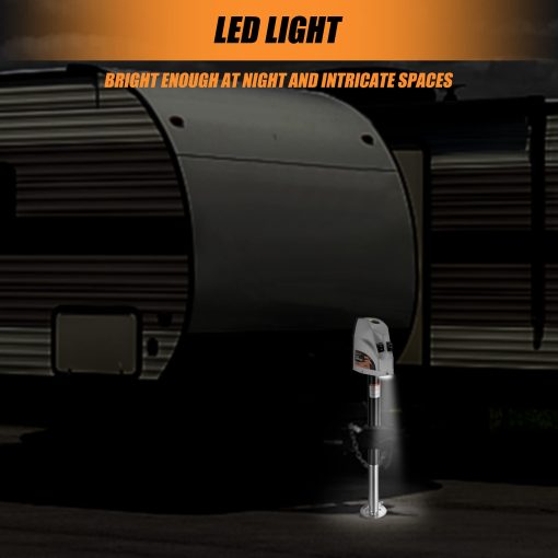Gato de Lengüeta Electrico BEETRO 4000 lbs, Gato de Remolque Resistente para Remolques de A-Frame, Carga y Utilitarios o RV de 5ta Rueda, 22" de Elevacion, 12V DC, Blanco - Imagen 8