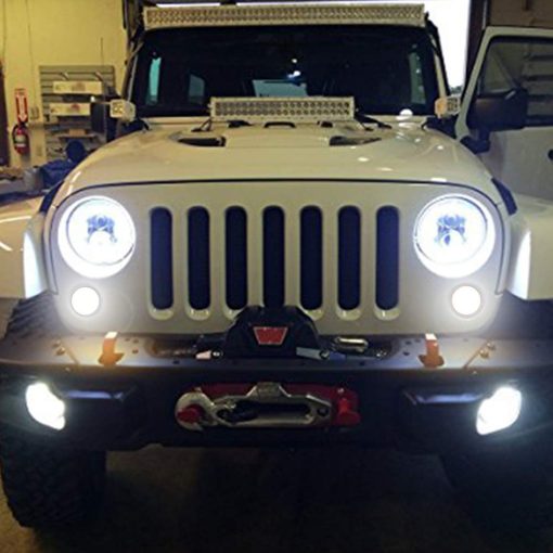 Adiil Luz de senal de giro LED Lente Ahumada ambar/Blanco Flasher con Luces de Circulacion Diurna y Luces de senal de Giro de Estacionamiento para Jeep Wrangler JK y Wrangler Unlimited JKU 2007-2018 - Imagen 7