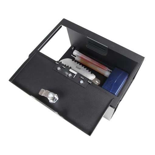 Caja de seguridad para consola de coche compatible con Nissan Titan 2020-2024, Caja fuerte de bloqueo de consola central con cerradura de combinacion de 3 digitos, Organizador interior de almacenamiento de reposabrazos con accesorios para caja de seguridad de reposabrazos - Imagen 4