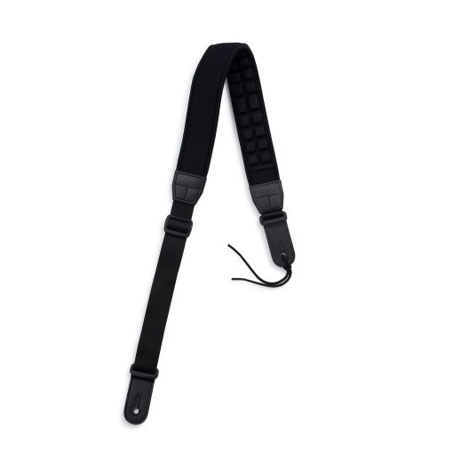 Correa para guitarra KLIQ AirCell, Larga, para bajo y guitarra electrica con almohadilla de neopreno de 3" de ancho y longitud ajustable de 49" a 61" (Larga), Negro - Imagen 2