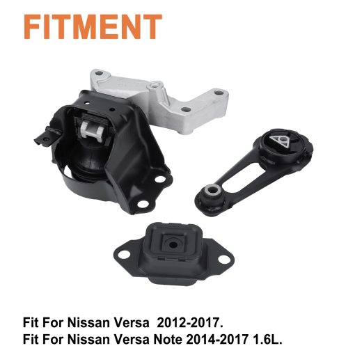 Soportes de Motor y Transmision (3 piezas). Reemplaza las Partes # A7369 A4361 A7368. Compatible con Nissan Versa 2012-2017. Nissan Versa Note 2014-2017 1.6L. - Imagen 2