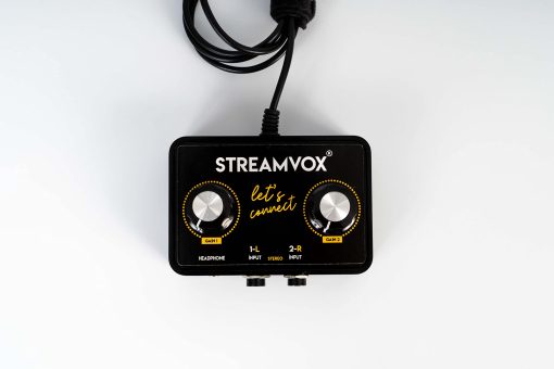 Streamvox ST1G - Interfaz de Audio Portatil para Enviar Senal de Audio desde Mezclador, Configuracion de DJ, Tarjeta de Sonido a Telefonos o Tablets, Funciona con IOS y Android