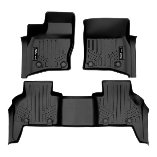 Juego de esterillas para piso SMARTLINER All Weather Custom Fit de 2 filas Compatible con Range Rover Defender 110 2020-2023 (Solo se adapta a los modelos con 3ra fila de asientos)