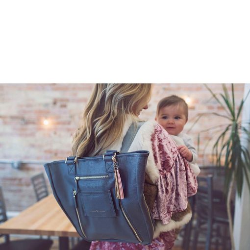 Bolso de Panales Vilah Bloom Cafe Crossover, Color Cafe Oscuro/Negro, Talla unica - Imagen 7