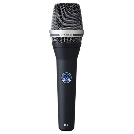 Microfono vocal dinamico de referencia AKG Pro Audio D7 con diafragma Varimotion para un sonido limpio y nitido con una excelente ganancia alta antes de retroalimentacion