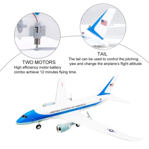 OTTCCTOY RTF Avion RC, Avion 787 dreamliner de Control Remoto 3CH para Interiores y Exteriores con Radio Control 2.4GHz para Niños Niños Principiantes - Imagen 2