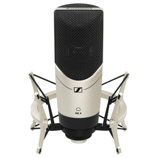 Set de microfono de condensador cardioide de diafragma grande Sennheiser MK4 con soporte amortiguador MKS4