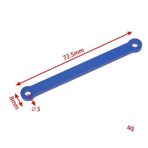 Brazo de suspension delantero y trasero de aleacion A-arm para Traxxas Drag Slash 1967 Piezas de actualizacion Bandit VXL Upgrades (Azul Oscuro) - Imagen 7