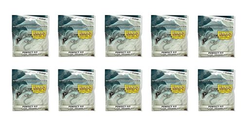 Dragon Shield 100 Fundas Transparentes de Carga Lateral de Tamano Estandar (10 Paquetes)