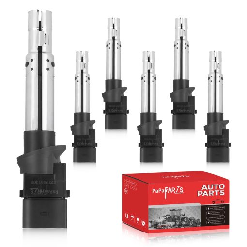 Conjunto de 6 Bobinas de Encendido UF531 Compatible con Audi Q3 Q7 TT Porsche Cayenne Volkswagen Eos Passat R32 Touareg V6 3.2L 3.6L