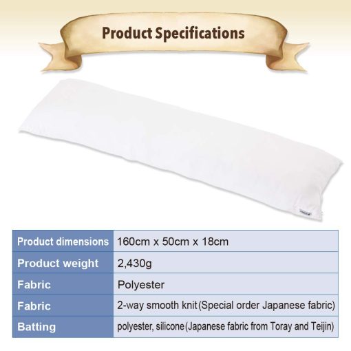 Almohada de Cuerpo Comodo Original de Alta Clase CMD9000 Dakimakura para Anime y Maternidad [Hecha en Japon] (63 x 20 pulgadas (160cm x 50cm)) - Imagen 3