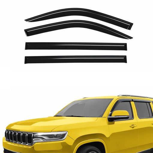 Viseras para ventanas extremadamente duraderas para Jeep Wagoneer 2022-2024, Viseras solares, Viseras de viento, Sombrillas de ventana, Accesorios para autos exteriores - 4 ud. AG0504