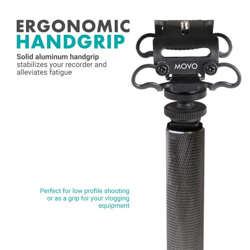 Kit de Accesorios Portable para Grabadoras Movo AEK-Z4 con Soporte para Microfono, Montura Antichoque y Paravientos Deadcat para Zoom H1n, H2n, H4n, H5, H6, DR-40X, DR-05X, DR-07X, DR-22WL, DR100MKIII - Imagen 6