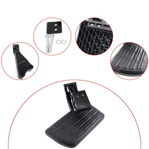 Paso de Cama Trasera Compatible con Ford F150 2006 2007 2008 2009 2010 2011 2012 2013 2014 Peldano de la Cola del Parachoques Retractil Plegable Paso de la Cola del Camion 75302-01A - Imagen 4