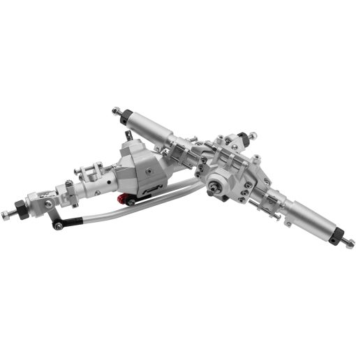 ShareGoo Juego de Ejes de Portal Delanteros y Traseros de Aluminio para Actualizaciones Compatibles con Axial SCX10 II 90046 90047 1/10 Coche de Crawling RC (Plata) - Imagen 5