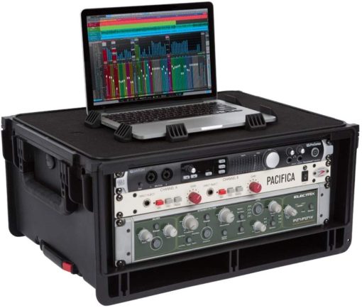 Estuche de Rack con Ruedas SKB Injection Molded 4U ISeries Studio Flyer con Manija