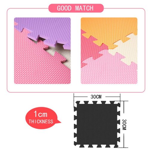MQIAOHAM Tapetes Protectores para Interiores/Exteriores - Tapetes de Piso Reversibles Entrelazados Adecuados para Gimnasio, area de Juegos, Ejercicio, Yoga Blanco Rosa 101103109 - Imagen 4