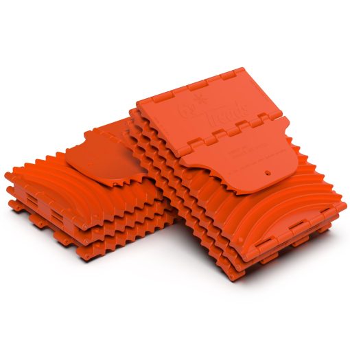 Tablas de traccion GoTreads Regular - Par de Alfombras de Traccion Plegables y Compactas para Camping, Off-Roading y Nivelacion de Vehiculos - Naranja
