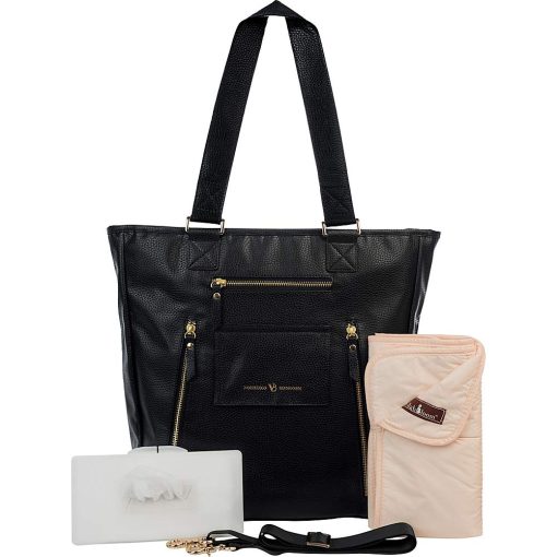 Bolso de Panales Vilah Bloom Cafe Crossover, Color Cafe Oscuro/Negro, Talla unica - Imagen 3