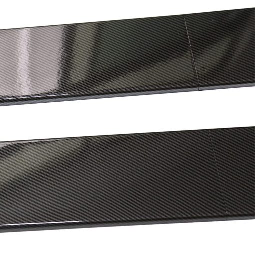 JY Sdyl Car Universal Side Skirts Extension Splitters Body Kit Rocker Panel Extensions 6Pcs (Negro-Fibra de Carbono, 2.2M) - Imagen 5
