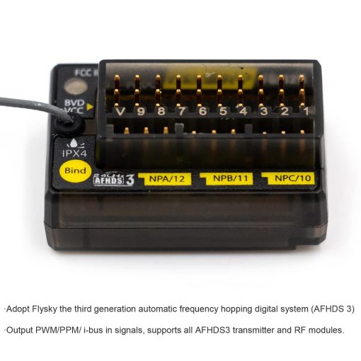 Receptor Flysky FGr12B 2.4GHz 12CH PWM PPM Ibus para transmisores AFHDS3 Modulos RF NB4 PL18 NB4 Lite RC Car Boat Vehicle - Imagen 5