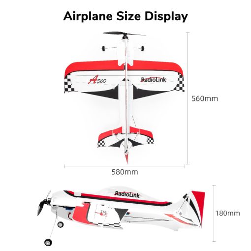 Avion RC A560 de ATA HOBBY con 6 Modos de Vuelo, Facil de Volar, Aviones RC RFT con Control Remoto de 2.4Ghz, FC Gyro Byme-A, Motor Sin Escobillas para Ninos, Ninas, Adultos, Principiantes o Experimentados - Imagen 7