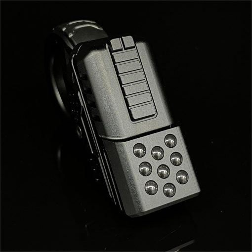 Anillo de fidget con rueda de trinquete de aleacion Zoom EDC Haptic Slider Fidget Spinner Juguetes de Metal Multifuncion Herramienta de ADHD Juguetes de Alivio del Estres para Adultos Regalos para Padre y Novio (Negro) - Imagen 2