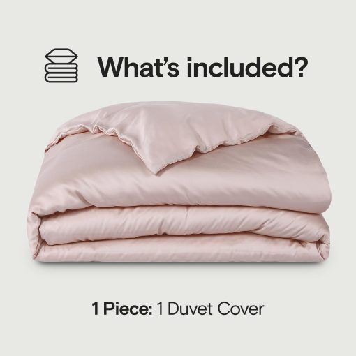 Funda de Edredon SIJO AiryWeight Tencel, 100% Lyocell Derivado del Eucalipto, Super Suave, Mejores Sabanas para Dormir Frescas segun Architectural Digest (Blush, Full/Queen 90"x90") - Imagen 2
