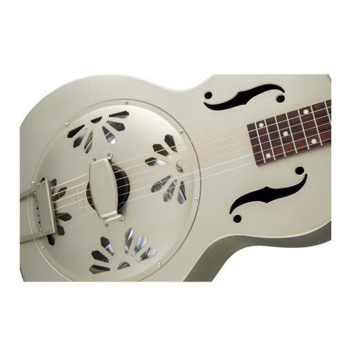 Gretsch G9201 Honey Dipper Round-Neck, Guitarra de Resonador de 6 Cuerdas, Cuerpo de Laton y Diapason de Padauk (diestro, acabado en Weathered Pump House Roof) - Imagen 6