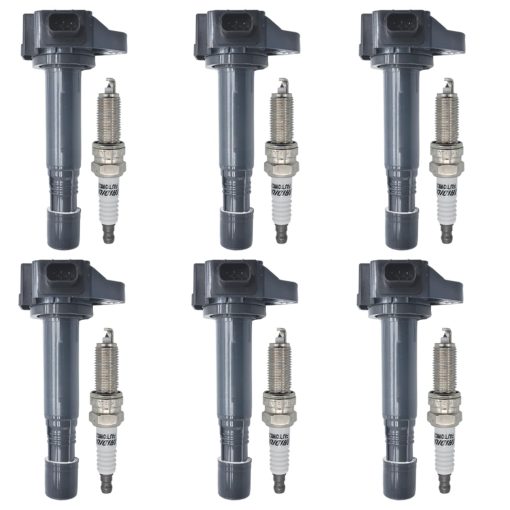 Conjunto de 6 bujias de iridio Autowxjq UF713 C1824 compatibles con Honda Pilot Accord Ridgeline Odyssey Acura MDX RLX TLX 3.5L V6
