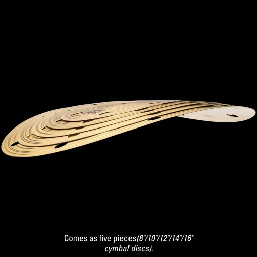 Paquete de platillos en stack Meinl Cymbals de 5 piezas con agujeros 8", 10", 12", 14", 16" - Acabado tradicional de bronce HCS para set de bateria - Hecho en Alemania, Garantia de 2 anos (HCS80246SM) - Imagen 2
