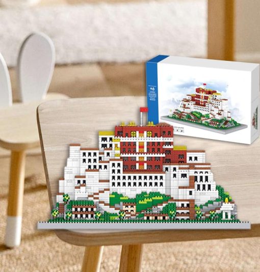Set de Bloques de Construccion de la Famosa Arquitectura del Palacio de Potala del Mundo, 2782 PCS Kit de Construccion de Modelo de Arquitectura, Mini Ladrillos MOC Juguete Educativo Regalo para Ninos y Adultos - Imagen 2