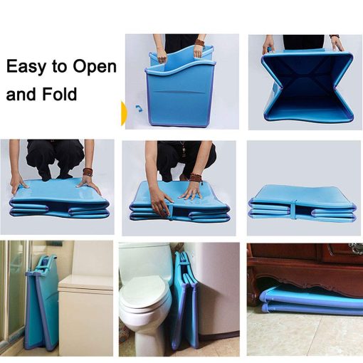 Baño Plegable Grande para Bañera W WEYLAN TEC para Niños Gemelos Adulto Azul - Imagen 7
