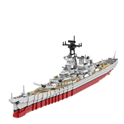 Set de bloques de construccion de buque de guerra USS Missouri ledualbabr, Haz un modelo de buque de guerra militar de la Segunda Guerra Mundial, regalo de juguete de bloques para ninos o adultos (2631 piezas)!