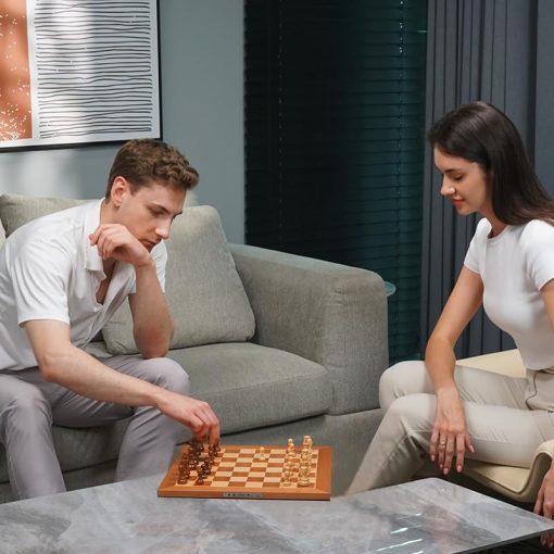 Tablero de Ajedrez Electronico Chessnut Air +, Tablero de Ajedrez de Madera Completo con Piezas Adicionales, LEDs, Juego de Ajedrez Electronico Adaptativo AI con Tablero de Computadora - Imagen 4