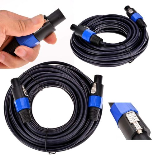 Yuyaokk 2Pack 10 ft Macho Speakon a Speakon Cables, Profesional 12 Calibre AWG Cable de Audio para DJ Altavoz con Bloqueo de Giro - 2 Conductores - Imagen 7