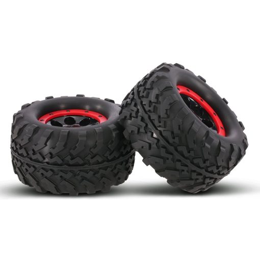 Goolsky 2Pcs AUSTAR AX-3011 155mm 1/8 Neumaticos de Camioneta Monstruo con Llanta de Rueda Beadlock para TRAXXAS SUMMIT E-Revo HPI Savage XL Flux HSP Coche RC